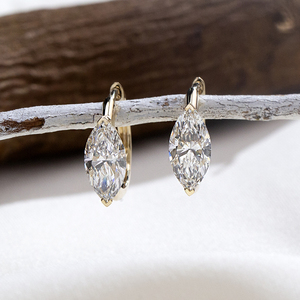 Pendientes de diamantes Marquise de 14K de Messi Jewelry Customized MSE-963 Fashion. - Product Image 1