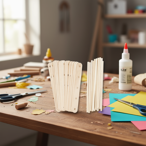 Bastoncini di legno ILAN con fori e aste rotonde 150 mm 15 pezzi per lavori artigianali - Product Image 3