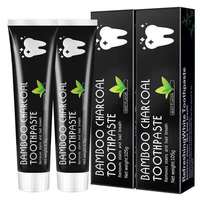 Dentifrice au charbon de bambou et à la coque de noix de coco, charbon actif noir, 105g, haleine fraîche, anti-mites/blanchiment des dents, gencives blanches