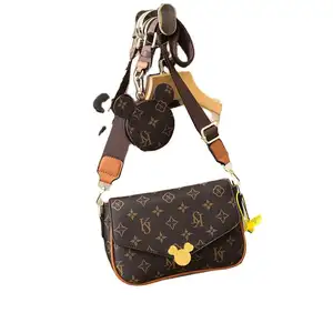 Handtasche Damen 2024 Vintage Mode bedruckte Crossbody-Schultertasche Geldbeutel mit breitem Schulterband