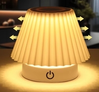 Petite lampe de bureau LED pliable, lumière d'ambiance pliable en ABS avec batterie, respectueuse des yeux pour la salle d'étude