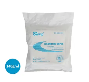 Cleaning 1004d 140gsm Class 100 100% Polyester 4x4 Inch Cleaning Wipes Cleanroom Wipers 4" X 4"