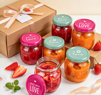 Bocaux en verre transparent avec couvercles à vis en métal, contenants de stockage alimentaire pour la cuisine et la conservation