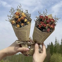 Meilleurs amis petit ami petite amie 520 Festival cadeau Rose Mini fleur séchée petit Bouquet Boho Design pour accessoires Photo cadeau donnant