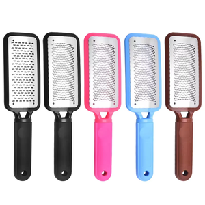 Ensemble de pédicure professionnel écologique pour les <span class=keywords><strong>pieds</strong></span>, en acier inoxydable, éliminateur de callosités, pousse-cuticules, lime en plastique, grattoir double - Product Image 1