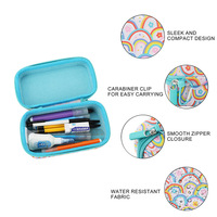 Étui à crayons multifonctionnel en EVA à coque rigide, motif arc-en-ciel personnalisé en usine, grande capacité, pochette de rangement imperméable pour étudiants