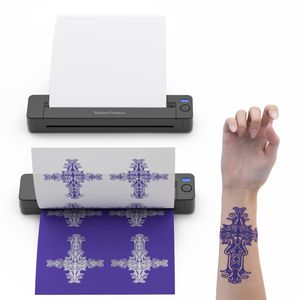 幸运叮当库存可用便携式A4热敏纹身打印机模板印刷 - Product Image 3