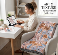Couverture tissée personnalisée DaiRui avec logo, design d'artiste sous marque privée, tapisserie murale jacquard, textile d'art sur mesure pour la maison