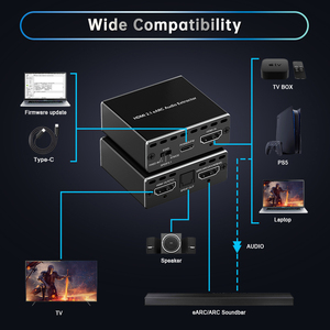 4K120Hz HDMI 2.1 EARC <strong>Audio</strong> Extractor 1 In 1 Out Support VRR ALLM HDCP2.3 ARC EARC For PS5 Xbox NVIDIA AMD - Product Image 5