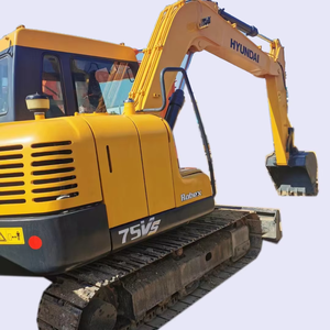 Mini-excavatrice hydraulique Hyundai 75vs d'occasion de Corée, mini-excavatrice de 7 tonnes, petite pelle, excavatrices, accessoire de tarière - Product Image 1