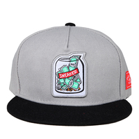 Gorra de Béisbol Moderna de Dos Tonos con Visera Plana, Cierre a Presión, Bordado y Malla Ajustable para Hombre