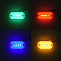 Feux de gabarit latéraux ovales larges à 4 LED, bleu, ambre, vert, rouge, 12V 24V, pour camion, remorque, camping-car, moto, caravane, étanches