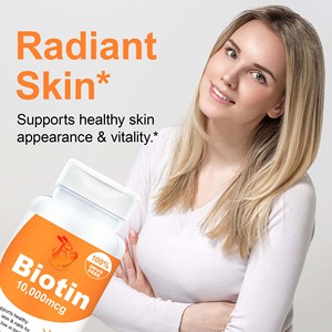 ODM OEM Biotin 10000mcg <b>Tablets</b> for Microcrystalline Cellulose Supports Healthy Hair <b>Skin</b> And Nails High Potency Biotin <b>Tablets</b> - Product Image 4