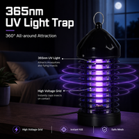 Lampe anti-moustiques à tube de verre UV 360 °   Couverture complète, entretien facile, en stock avec livraison rapide