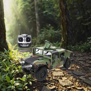 <span class=keywords><strong>HG</strong></span> <span class=keywords><strong>p408</strong></span> Pro 1:10 hummra RC Crawler xe tải phong cách quân sự 4WD chải mô-men xoắn cao tốc độ kép hộp số off-road chuyên gia từ xa - Product Image 1
