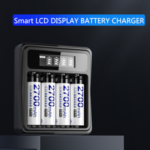 Doublepow OEM 10W thông minh Pin sạc 4-khe cắm LCD hiển thị <span class=keywords><strong>AA</strong></span> AAA <span class=keywords><strong>NiMh</strong></span> Nicd 1.2V có thể sạc lại pin USB sạc - Product Image 4