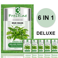 Soin des pieds de luxe au sel de mer volcanique, spa pour les pieds, pédicure professionnelle, ensemble 6 en 1, spa pour les pieds, pédicure en boîte, thé vert