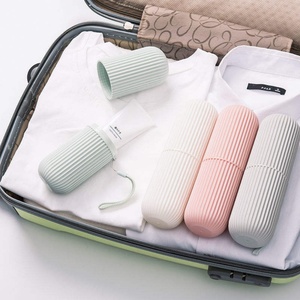 Travel Portable Toothbrush Cup Bathroom Toothpaste Holder <b>Storage</b> Case Box Organizer Travel <b>Toiletries</b> <b>Storage</b> Cup New Creative - Product Image 2
