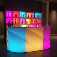 Bar lumineux en forme de L, comptoir de bar lumineux, télécommande, changement de couleur, PE pour bar, boîte de nuit, restaurant, salon, événement
