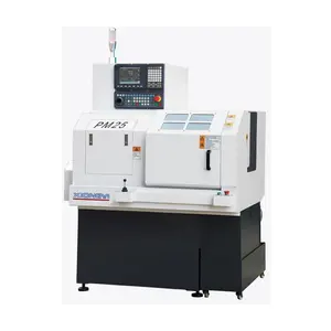 Mehrzweck Automatische Doppels pindel Typ Pm25 Kleine Präzisions-CNC-Flach bett drehmaschine mit 3 Achsen