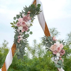 Arco de Flores Artificiales de Seda para Decoración de Bodas, Fondo para Área de Bienvenida, Decoración Colgante para Exteriores, Diseño de Puerta, Venta al por Mayor - Product Image 2