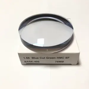 Hmc Optische Lens Ray UV420 Lenzen Halffabrikaten Blanks Lentes Brillen Lens Plastic Fabrikant Cr 391.56 Blauw Blauw Cut 1.56