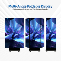 Pantalla Publicitaria LED Tríptica a Todo Color, Pantalla Publicitaria Electrónica, P2 P2.5, Póster LED Tríptico Móvil
