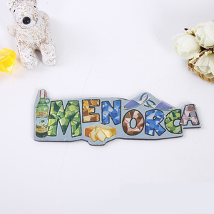 Nouveaux produits personnalisés <span class=keywords><strong>espagne</strong></span> <span class=keywords><strong>Menorca</strong></span> valence 3D créatif argent feuille d'aluminium Souvenirs aimant de réfrigérateur - Product Image 3