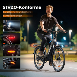 Vélo électrique de ville à autonomie de 60 km, directement de l'usine, 27,5 pouces, Ebike Shimano 7 vitesses, assistance à 5 niveaux, trajets en banlieue, adultes, livraison en 7 jours en UE - Product Image 6