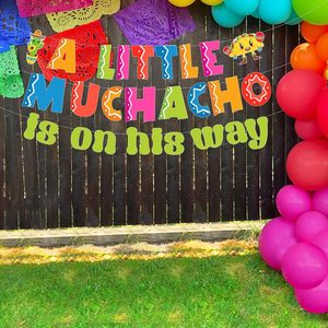 Decoraciones para Baby Shower de Fiesta Mexicana, Banner 'Un Pequeño Muchacho Está en Camino' para Niños, Artículos para Fiesta de Cactus, Tacos y Cinco de Mayo - Product Image 4