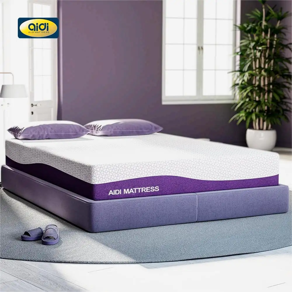 AIDI Set Kamar Tidur Furnitur Mewah Modern Kasur Ukuran Single Double Queen King Kasur Busa Memori Dalam Kotak