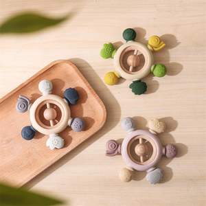 Thiết kế mới unisex bé Vòng Teether mềm Silicone nhai đồ chơi cho mọc răng trẻ em - Product Image 4