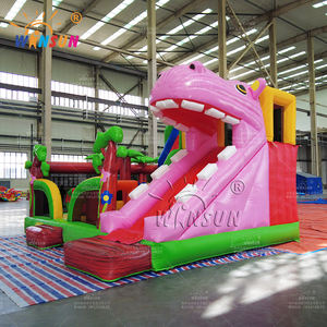 Château gonflable de fête WINSUN de haute qualité, toboggan semi-fermé, combinaison de château gonflable en PVC ignifuge - Product Image 4