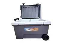 Nouvelle glacière en plastique 60L à prix réduit, style rotomoulé avec ouvre-bouteille, idéale pour le camping