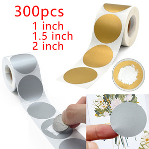 Pegatinas impermeables para rascar de PVC 300/rollo de 3 tamaños para velas y eventos de fiestas, regalos adhesivos, premios y <span class=keywords><strong>boletos</strong></span> de lotería - Product Image 3