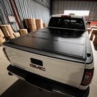 Couvercle de tonneau de camionnette étanche à la pluie, pliable, à quatre volets, sur mesure pour GMC Sierra Toyota Tacoma Ram