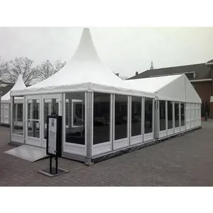 Выставочные палатки Y Pagode 10 м X 10 м, большой прочный шатер, ПВХ наружный шатер из алюминиевого сплава, палатка-пагода с алюминиевой рамой