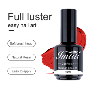Suministros para Uñas de Gel UV, Productos de Manicura Libres de HEMA, Esmalte de Uñas Semipermanente en Botellas, Esmalte de Uñas de Gel Rojo - Product Image 2