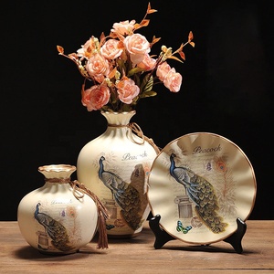 Jarrón de cerámica de estilo europeo para decoración del hogar, decoración de armario de vino para sala de estar - Product Image 3