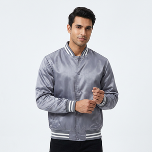 Nouvelle Veste de Baseball en Satin Brodé Personnalisée Tendance 2024 pour Hommes – Style Universitaire, Respirante, Imperméable et Idéale pour l'Hiver (Vente en Gros) - Product Image 1