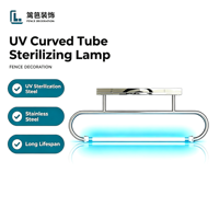 Nouvelle lampe germicide UV à tube courbé avec garantie d'un an pour la purification de l'air des salles blanches industrielles et de laboratoire