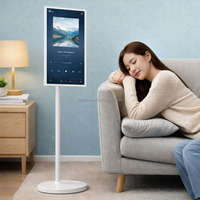 Écran tactile intelligent tout-en-un portable commercial de 32 pouces, moniteur Android pour la publicité, alimenté par batterie sans fil, certifié CE FCC