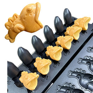 Machine de cuisine de rue coréenne 6 pièces personnalisation de motif de poisson à bouche ouverte gaufres faisant la machine envie par CNC - Product Image 1