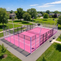 Lapangan Padel Thailand Harga Murah Kualitas Tinggi OEM/ODM Lengkap Ramah Lingkungan Rumput 12mm Lampu Kaca 10 Tahun+ Garansi Lapangan Padel Klasik