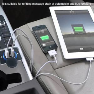 Toptan 12V 24V yüzey paneli dağı çift 3.1A araba koltuğu USB şarj aleti otobüs için - Product Image 6