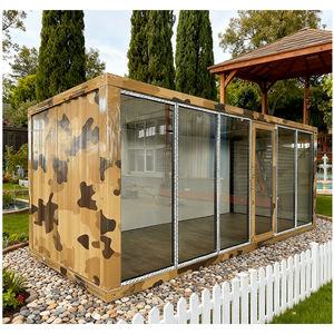 منزل حاويات مسبق الصنع جاهز للتركيب بتصميم مسطح مربع الشكل، مصنوع من ألواح ساندويتش فولاذية بتصميم عصري قابل للتنفس، مناسب للمنازل والمكاتب والمراكز التجارية - Product Image 3