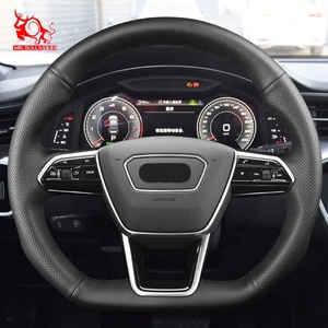 Housse de volant personnalisée en cuir cousu main fille designer pour <span class=keywords><strong>Audi</strong></span> RS6 Avant A7 Sportback <span class=keywords><strong>RS</strong></span> e-tron <span class=keywords><strong>GT</strong></span> - Product Image 6