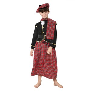 Costume da ragazzo scozzese a quadri rossi, costume scozzese, costumi di Halloween britannici per bambini - Product Image 6