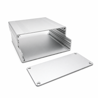 Boîtier de commande en aluminium anodisé satiné 100*45mm, boîtier d'instrument en deux parties avec plaque d'extrémité fraisée IP54 pour test d'onduleur