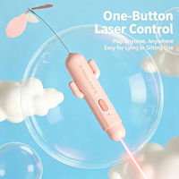 Jouet électrique pour chat en forme de cactus, baguette vibrante automatique, jouet papillon activé par la vibration avec lumière rouge douce, veille intelligente, fournitures pour animaux de compagnie